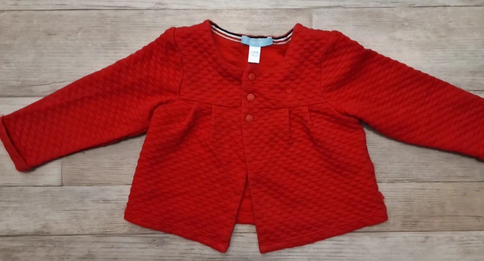 OBAÏBI spijkerrok + bijpassend rood vest – 12 maanden / 74 cm – photo 10
